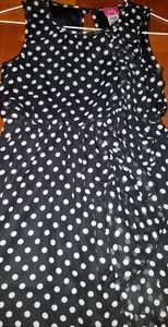 Girls🌺dress black white polka dots size 10